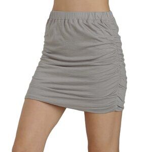 Splendid Mini Skirt Ruched Gray Heathered Grey Size Small Hot Momma